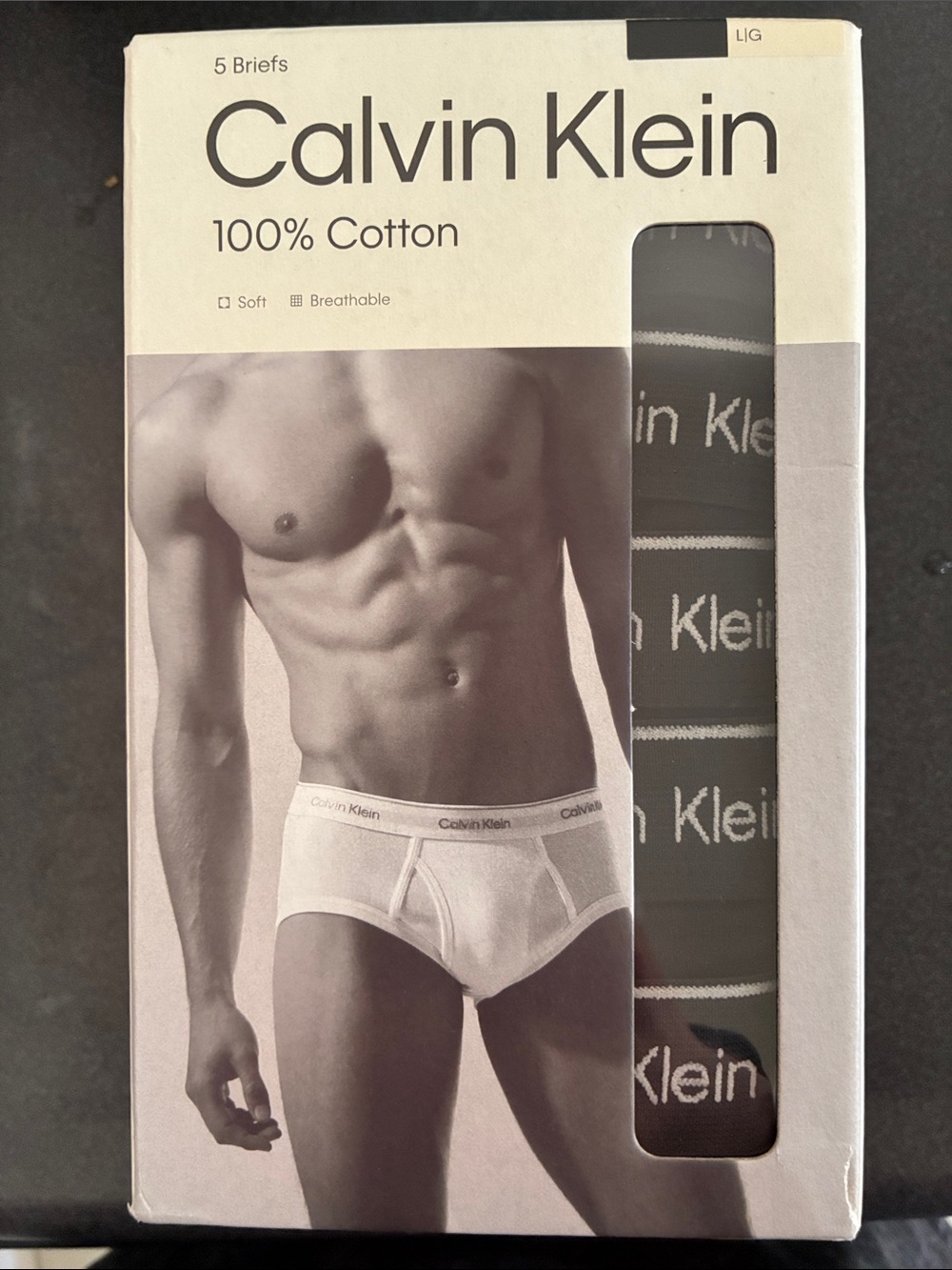 Calvin Klein Men’s Briefs 5-Pack – White and Black Waistbands